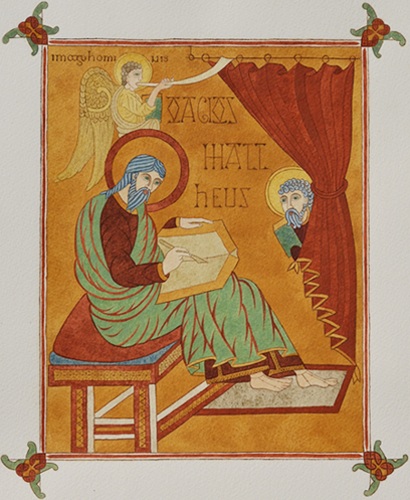 Saint Matthieu enluminure Anne Demoustier